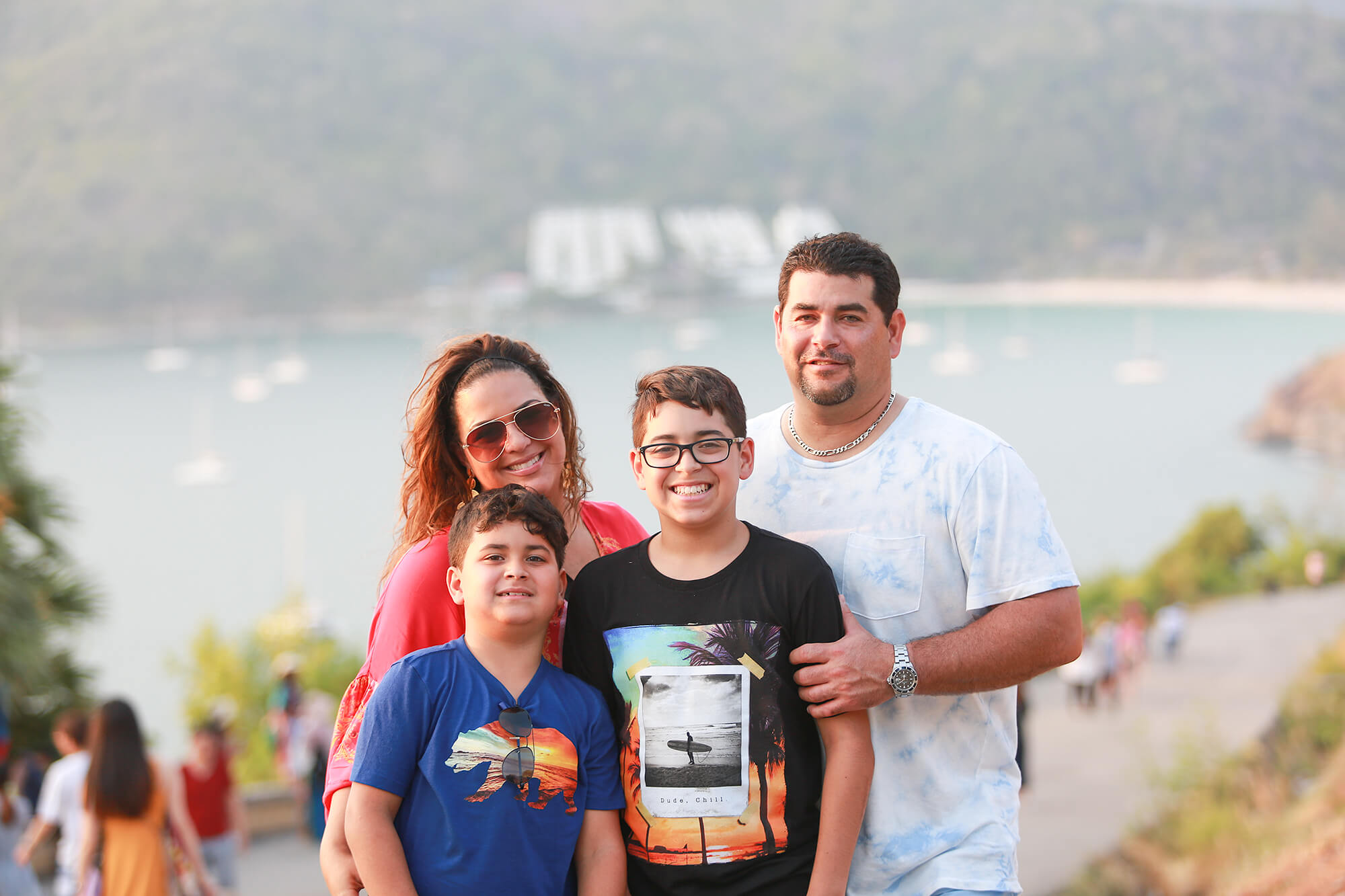 Family travel happy in phuket