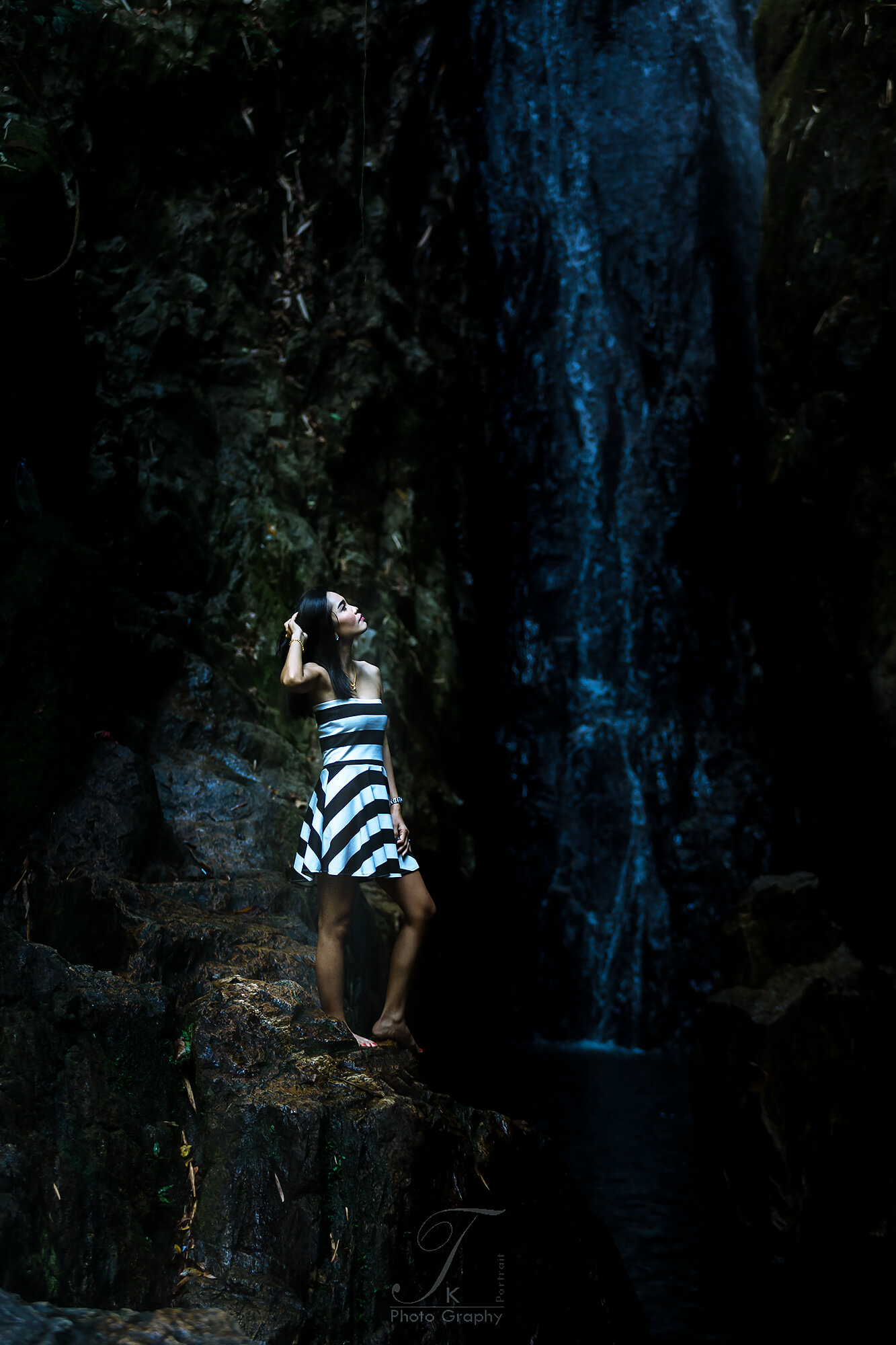 Portrait At Waterfall Tkfotostudio